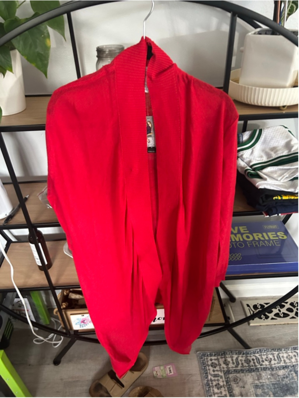 Women's Sofia Jeans by Sofia Vergara Red Cardigan Size M